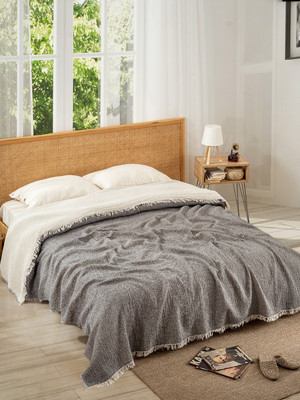 Плед Karven Пике муслиновый евро 220x240 / PL035 CLASSICAL v5/Antras