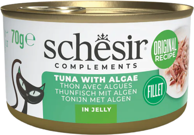 Влажный корм для кошек Schesir Тунец водоросли в желе (70г)