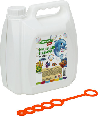 Раствор для мыльных пузырей Brauberg Kids / 665456 (3л)