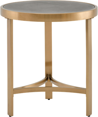 Журнальный столик Stool Group Адриана 50x50 / EET-223-BRCG-BNSG (серая керамика/сталь шампань)