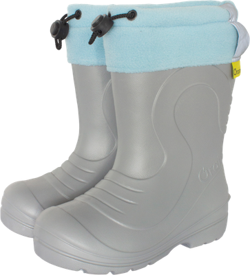 Резиновые сапоги детские O'rain 38(СЕ)220УФ (р.31-32, серый/голубой)