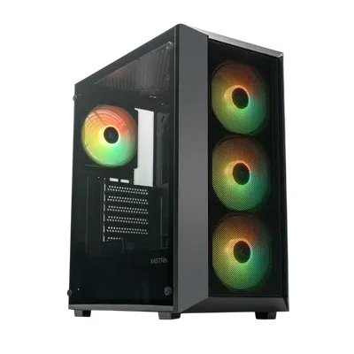 Корпус для компьютера XASTRA A406 4ARGB / A406-4FC12A (черный, без БП)