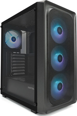 Корпус для компьютера XASTRA A407 4ARGB / A407-4FC12A (черный, без БП)