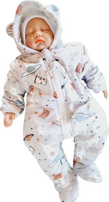 Комбинезон прогулочный детский Sofi Узоры / 3023-С (р.68, серый)