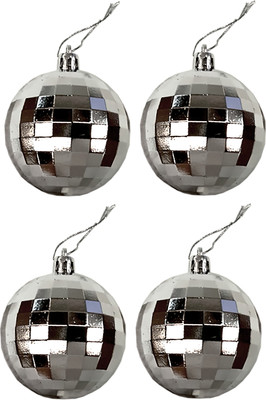 Набор шаров новогодних Золотая сказка 592485 (4шт, серебристый)
