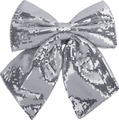 Елочная игрушка Золотая сказка Бант с пайетками / 592481 (серебристый)