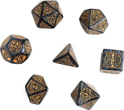 Набор кубиков для настольной игры Sima-Land Дайсы для ДнД Топаз / 6935251 (7шт)
