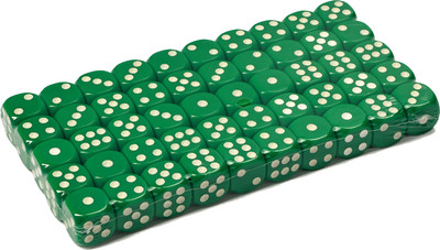 Набор кубиков для настольной игры Sima-Land 10613132 (50шт, зеленый)