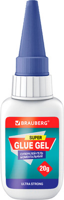 Клей Brauberg Суперклей-гель моментальный / 608102 (20г)