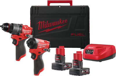Набор электроинструмента Milwaukee M12 FPP2A2-602X + Перчатки 1 / 4933480588P17