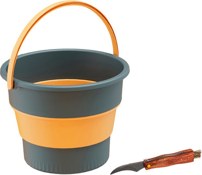 Нож грибника Мультидом AN84-127 со складным ведром Sundays Среднее / TBD0603930501A (10л, темно-синий)