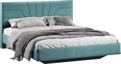 Двуспальная кровать ТриЯ Пандора 160x200 Тип 1  (микровелюр Wellmart Indigo)