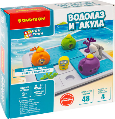 Игра-головоломка Bondibon БондиЛогика Водолаз И Акула / ВВ6611