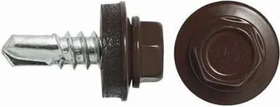 Саморез Admiral Кровельный 5.5x19 RAL 8019 Шоколад (250шт, шоубокс)
