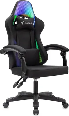 Кресло геймерское Бюрократ Knight Wolf RGB (черный)