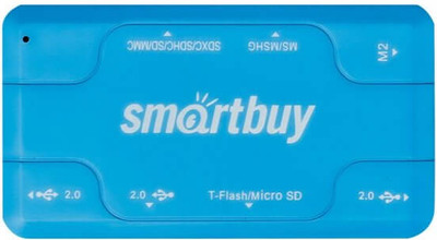 Картридер SmartBuy + Хаб / SBRH-750-B (голубой)