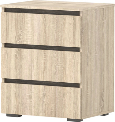 Комод Кортекс-мебель Бари 60 3ш (дуб сонома/дуб сонома/орех элия)