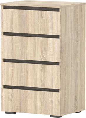 Комод Кортекс-мебель Бари 60 4ш (дуб сонома/дуб сонома/орех элия)