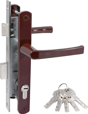 Замок врезной БУЛАТ МЦ Max ЗВ4-1.25.01.8017 (коричневый)