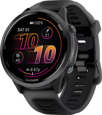 Умные часы Garmin Forerunner 570 47mm / 010-02971-00 (темно-серый, черный ремешок)