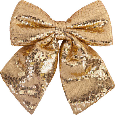 Подвеска новогодняя Золотая сказка Бант с пайетками / 592479 (золотистый)