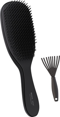 Расческа-массажер Monte Vita  23x6.5см + щетка для чистки / 457429 (черный)
