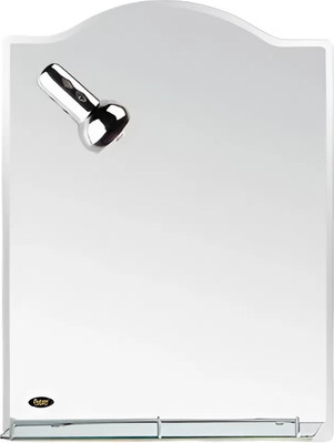 Зеркало Potato 70x50 / P709 (серебристый, со светильником и полочкой)