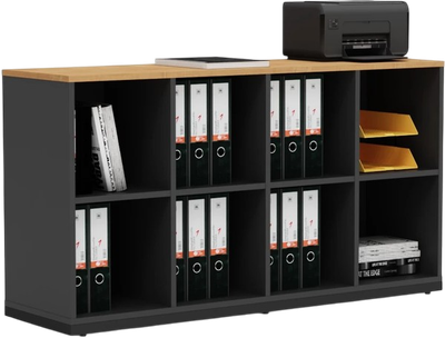 Тумба Crafto Хлоя 04 140x40x75 (графит дуб)