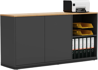 Тумба Crafto Мальта 04 150x40x75 (графит дуб)