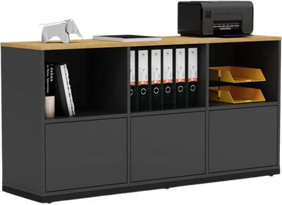 Тумба Crafto Нина 04 150x40x75 (графит дуб)