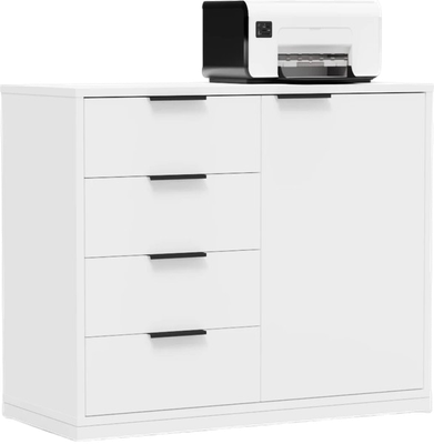 Тумба Crafto Вера 01 90x40x75 (белый/черный)