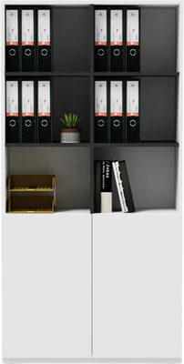 Стеллаж Crafto Сид 02 90x40x181 (белый/графит)