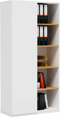 Стеллаж Crafto Люк 02 90x40x181 (белый дуб)