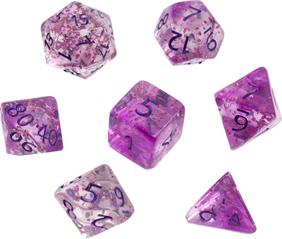Набор кубиков для настольной игры Время игры Дайсы для ДнД / 9889083 (7шт, фиолетовый)