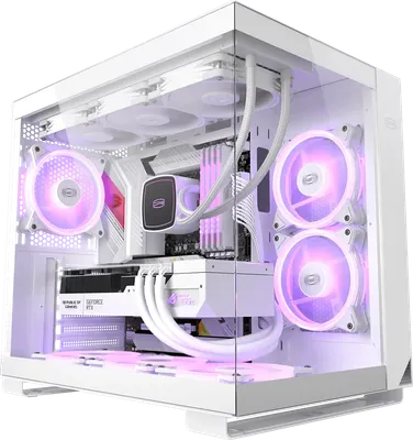 Корпус для компьютера PCCooler C3 T500 ARGB WH / C3-T500WHD6-GL (белый, без БП)