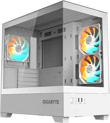 Корпус для компьютера Gigabyte C201 Panoramic Ice GB-C201PI (без БП)