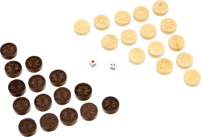 Набор фишек для настольной игры Sima-Land для нард и шашек Восьмилистник / 2590526 (30шт)