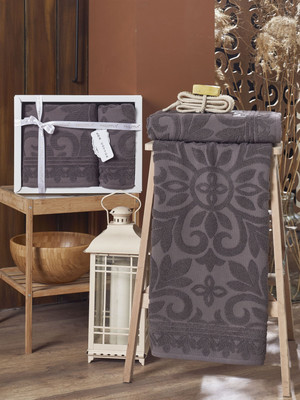 Набор полотенец Philippus Edna / 10810 (2шт, шоколадный)