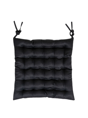 Подушка на стул BIO-LINE 25 точек с лузгой гречи и завязками 40x40 / KSG (черный)