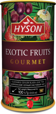 Чай листовой Hyson Экзотические фрукты (100г, круглая банка)