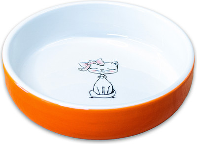 Миска для животных Mr. Kranch С бантиком / MKR060837 (оранжевый)