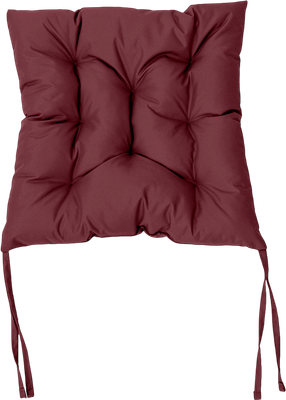 Подушка для садовой мебели BIO-LINE Оксфорд с завязками с 2 сторон 44x44 / PO (бордовый)