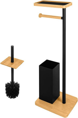 Стойка для туалетной бумаги с ершиком El Casa 240627 (черный)
