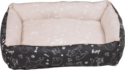 Лежанка для животных BIO-LINE 40x50x15 / LDZ (черный/персик)