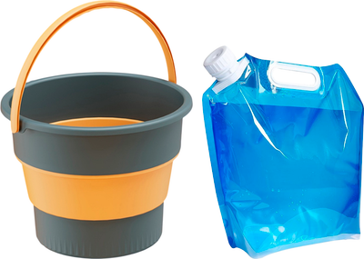 Складное ведро Sundays Среднее / TBD0603930501A со складной канистрой (10л, темно-синий)