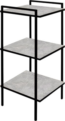 Стеллаж Древпром ДП4-12 ЛДСП (бетон метрополитан/черный матовый)