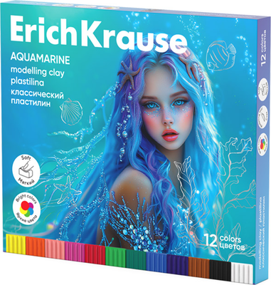 Пластилин Erich Krause Aquamarine / 65192 (12цв)