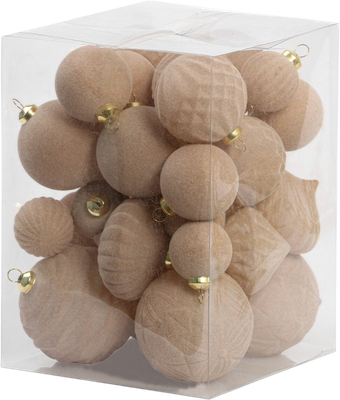 Набор шаров новогодних Золотая сказка 592588 (35шт, молочный)