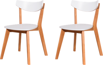 Набор стульев Мебель-Класс Ювента жесткий (2 шт, белый/Р-43)
