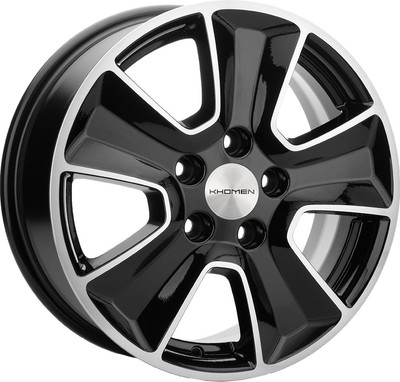 Литой диск Khomen KHW1601 Duster 16x6.5" 5x114.3мм ET 50мм DIA 66.1мм (Black FP)